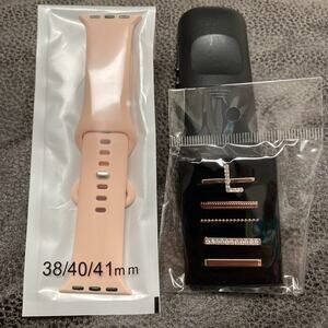 Pink Apple Watch Band S/M for 38/40/41mm for Series 4,5,6,7,8,9 SE With Charms L